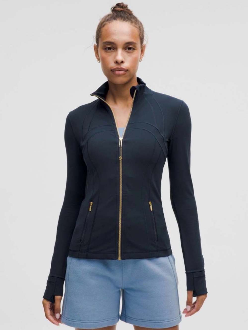 LULULEMON Define Jacket Nulu Brand New Size 6 Navy With Gold Zipper